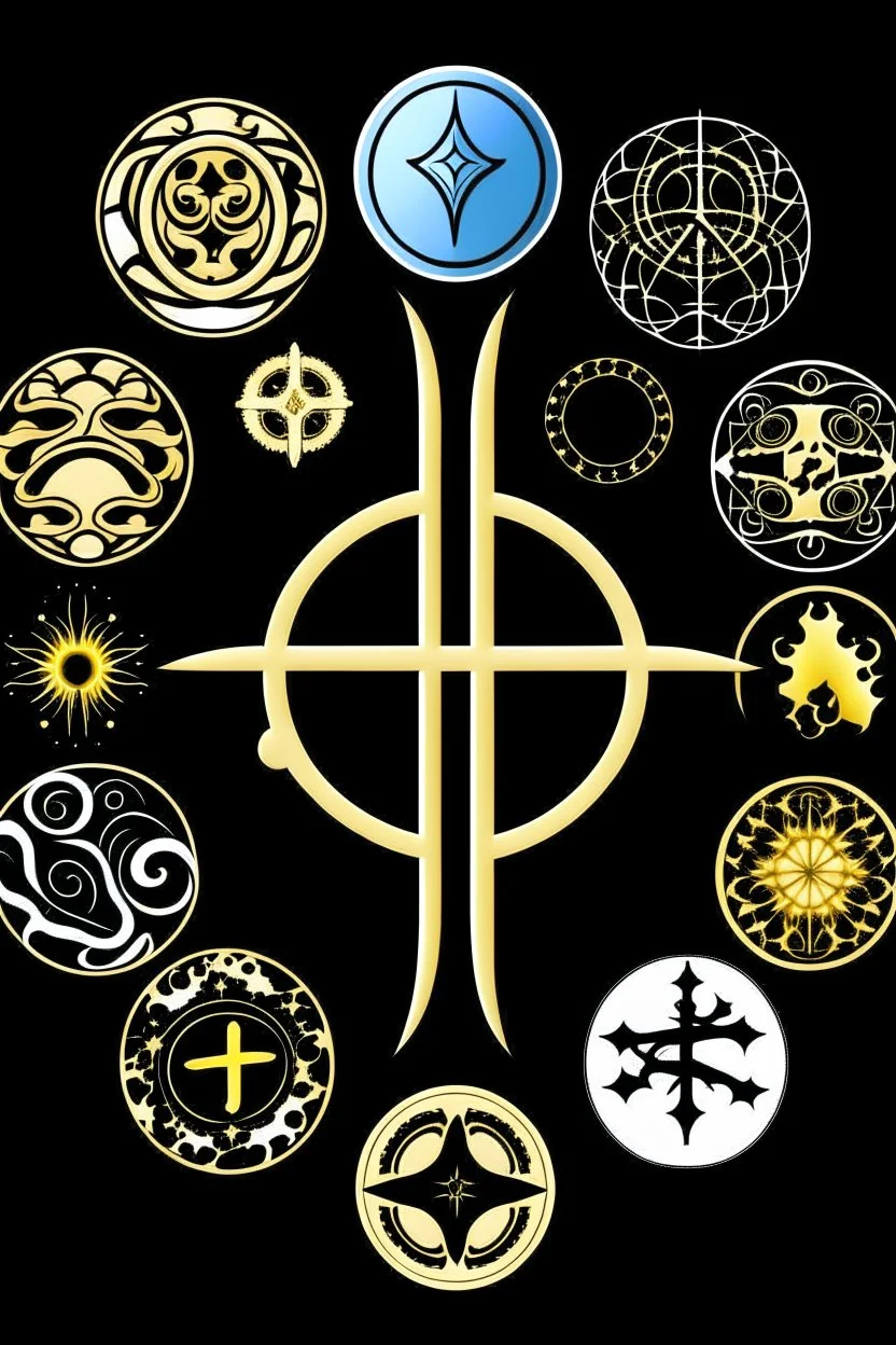 all the symbols of the main world religions combined into one symbol