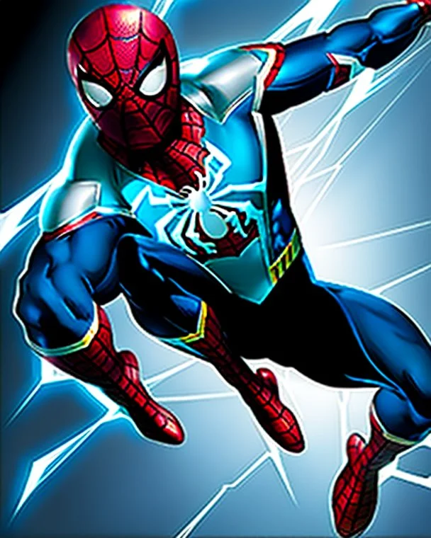 spider-man as DC blue lantern