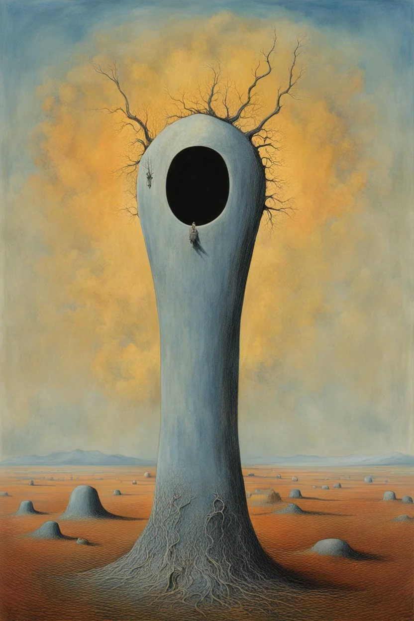 milky methadone anvils making keyhole in admiration of horror, surrealism, Magritte and Zdzislaw Beksinski deliver a surreal horror masterpiece, muted colors, sinister, creepy, sharp focus, surreal