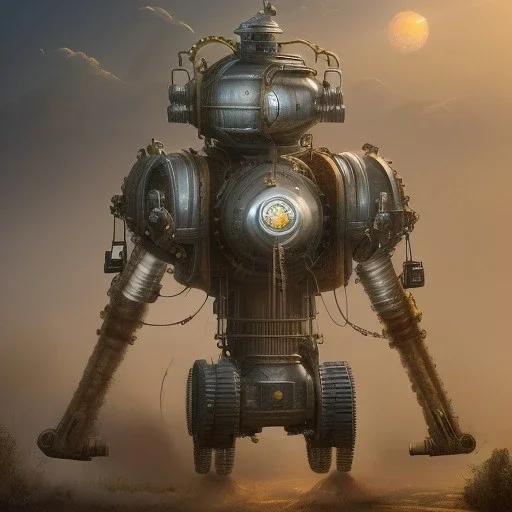 fantasy art steam punk war machine