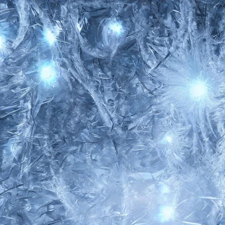 celestial, ice crystals, snow, icicles, reflections