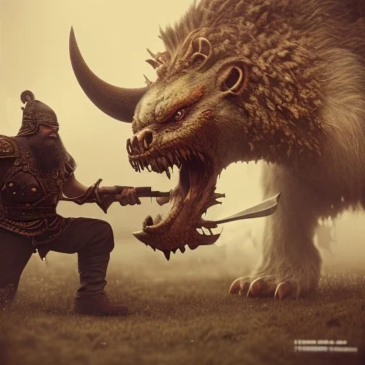 old viking fighting against a zombie, steam punk, realistic, made in octane, cinematic, ultra-realistic, extremely detailed octane rendering, 8K, VRAY Super Real ar 2:3, dof photorealistic futuristic 50mm lens hard lighting dark gray tintype photograph, realistic lighting, sepia color