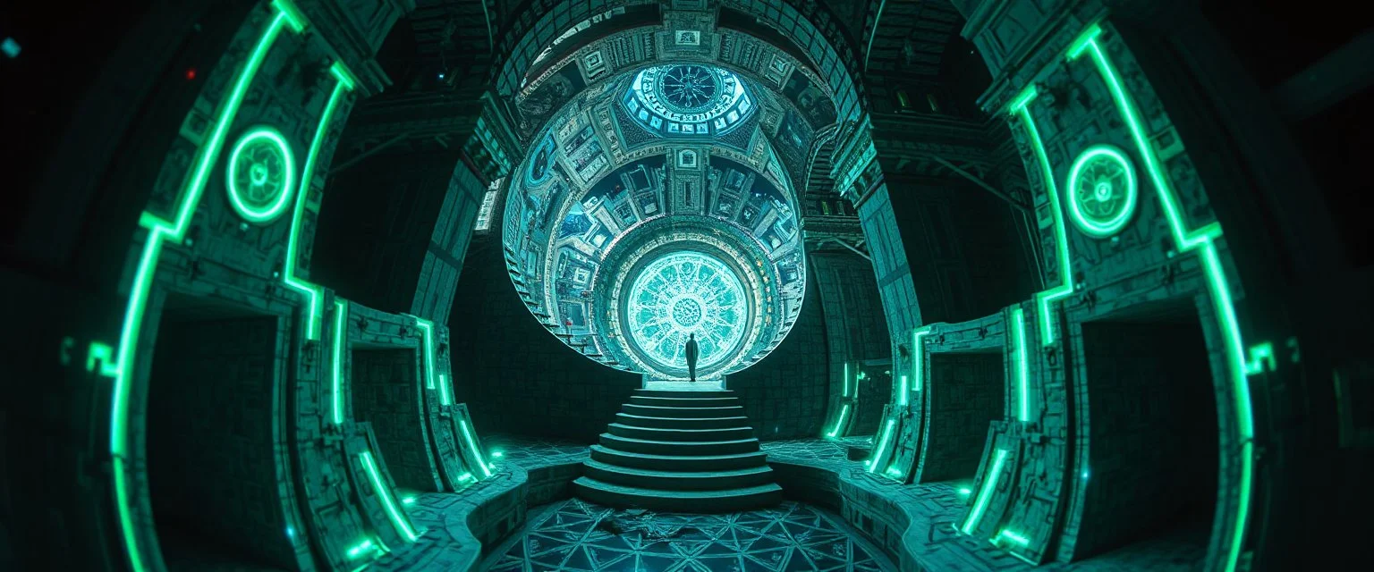 super mage CYBERMAGIC: THE OCCULT ARCHITECTURE OF "ARTIFICIAL INTELLIGENCE", in the Escher and Bach, with a messed up scene hiding somewhere, pin hole cam pic