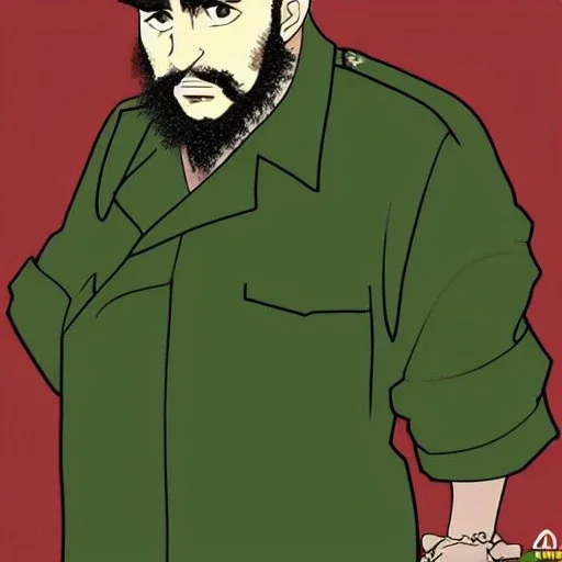 Fidel Castro estilo anime