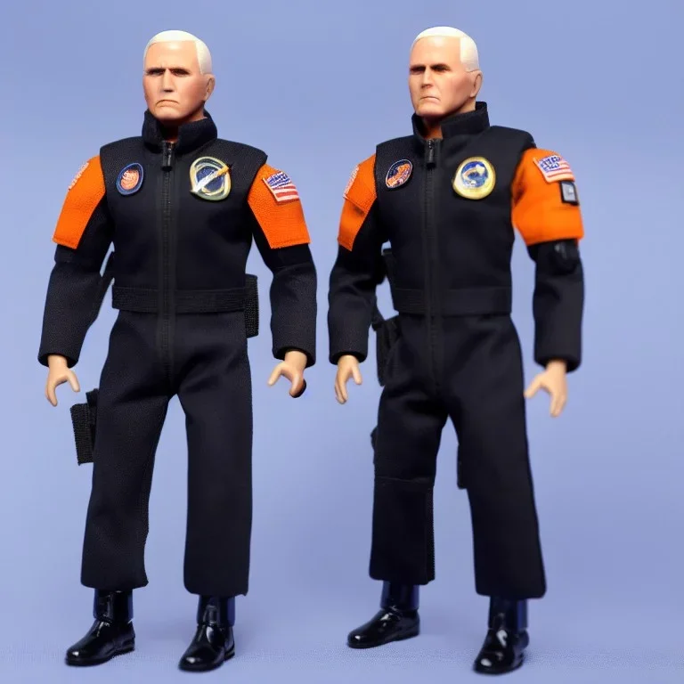 Mike Pence GI Joe Doll space force uniform orange guns