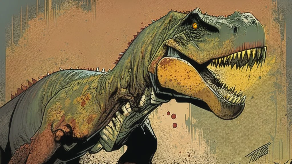 Dinosaur, T-rex, Comic style