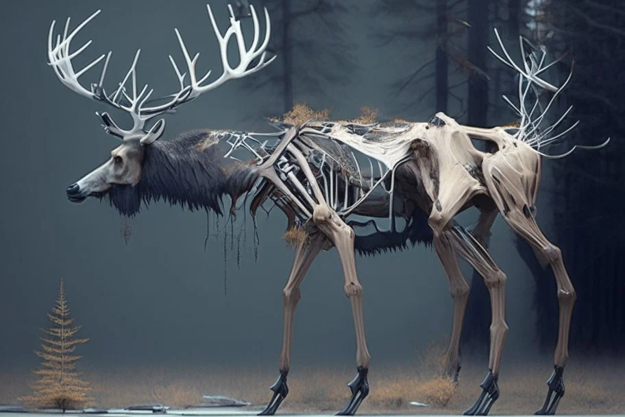 elk with exoskeleton