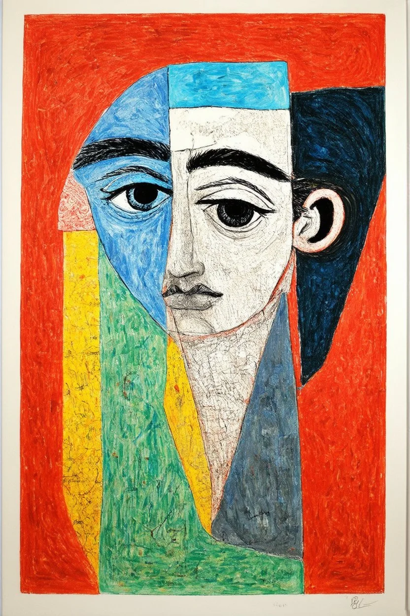 pulled apart by forces against your conscious control; surreal art in an admixture of the styles of Paul Klee contrasted with Andre Breton