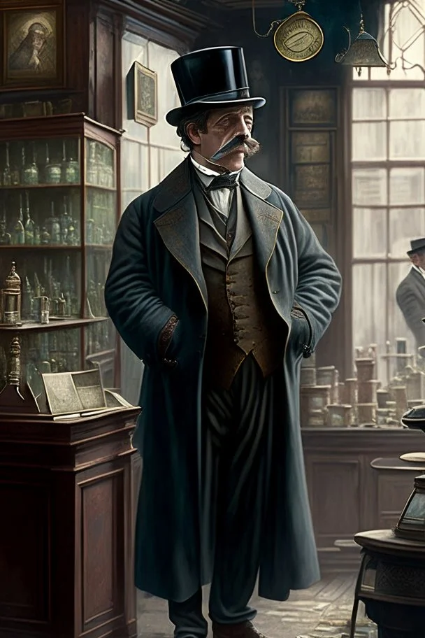 a victorian man businessman on a scene