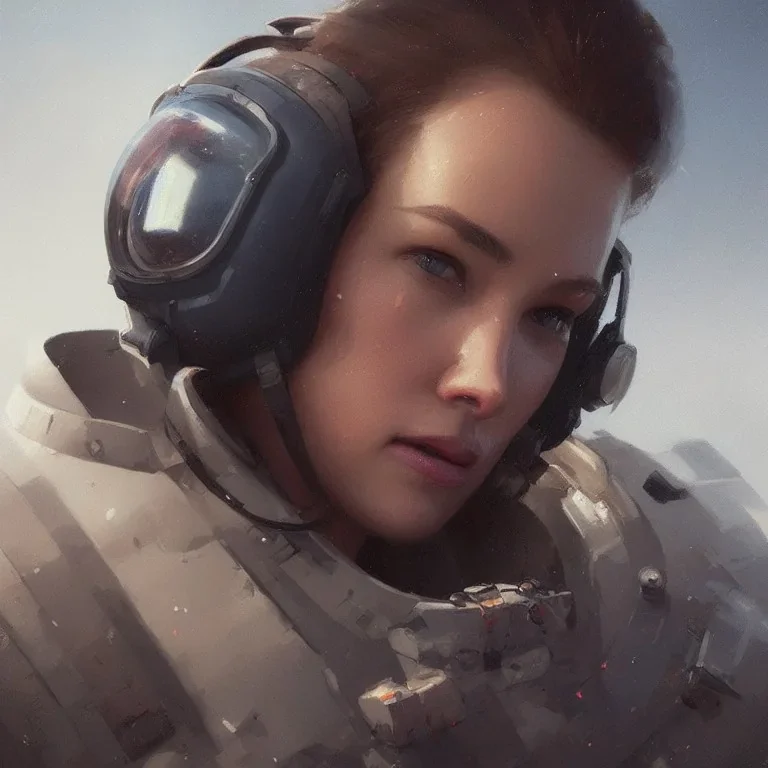 8K resolution concept art portrait by Greg Rutkowski, airplane pilot, current technology, 2022