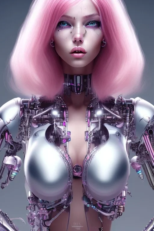 cyborg, pink hair, sexy, perfekt, real, dream