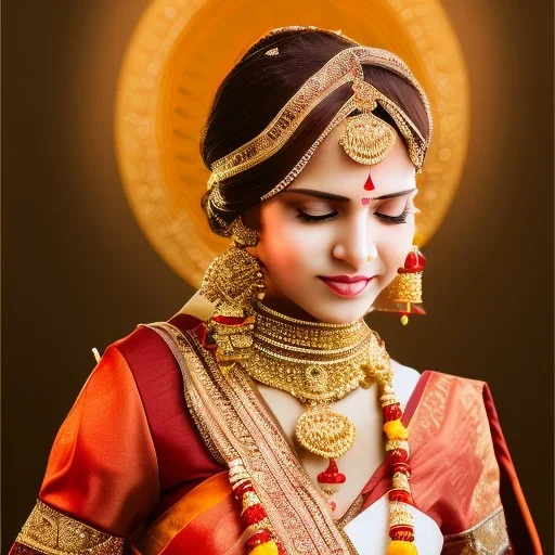 Marathi beautiful bride in frame