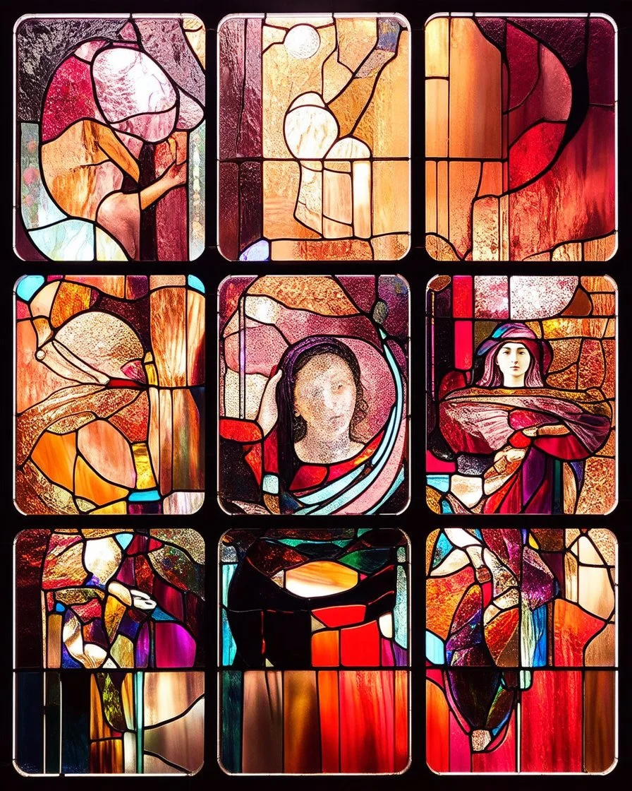 Woman. STAINED GLASS