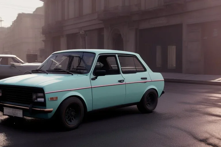 a renault 12 car version classic, 4k ,ultra realistic,concept 4k ,on street,classic, parked