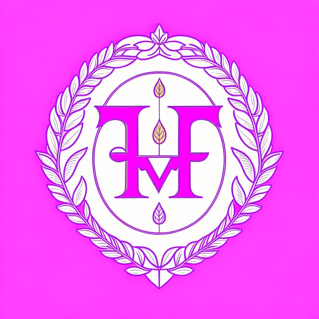 "GH&M" logo, pastel colors