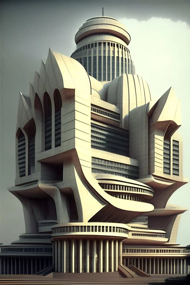 Futuristic Architecture of the building of Reserve bank of India