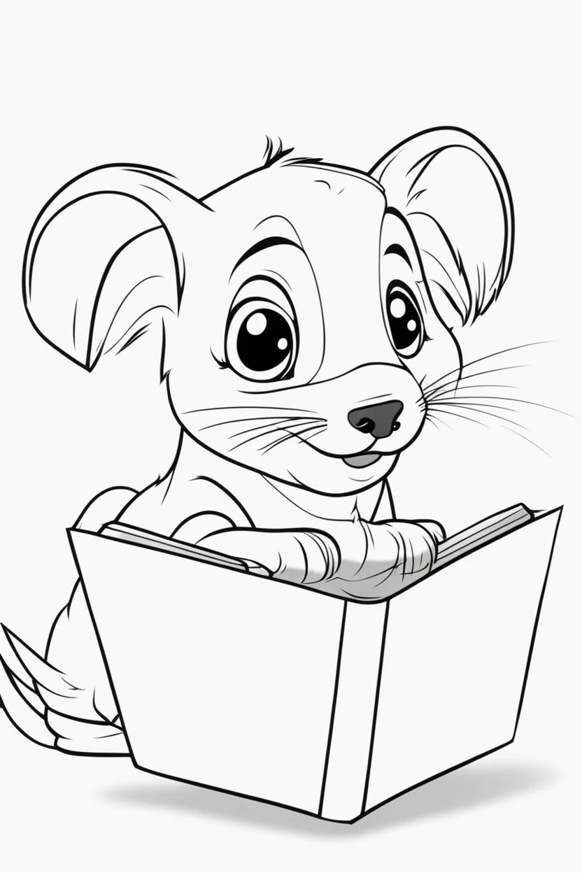 colouring book cover, simple picture for toddlers, pets: dogs, kitties, disney and pixar style