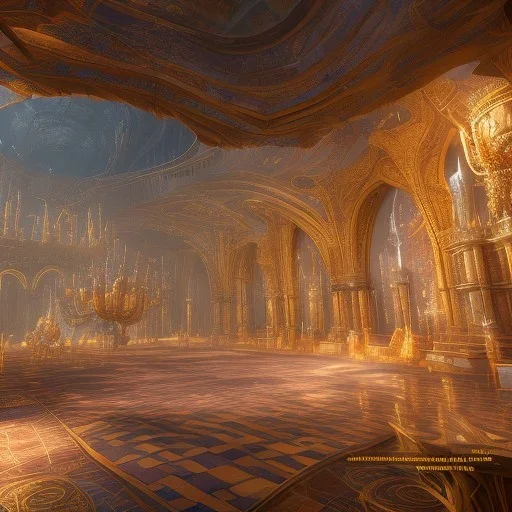 The palace of magic king, huge structure, panoramic view, zoomed out view of the exterior, mysterious, soft lighting, unreal engine 5 volumetric lighting, intricate details, realistic style, 8k resolution