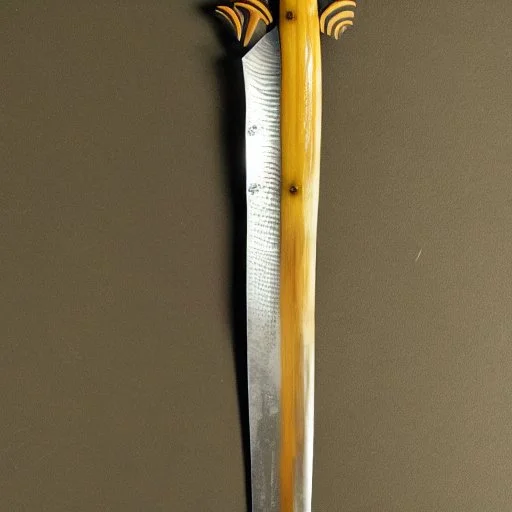 A legendary and wonderful long sword with two edges in hand