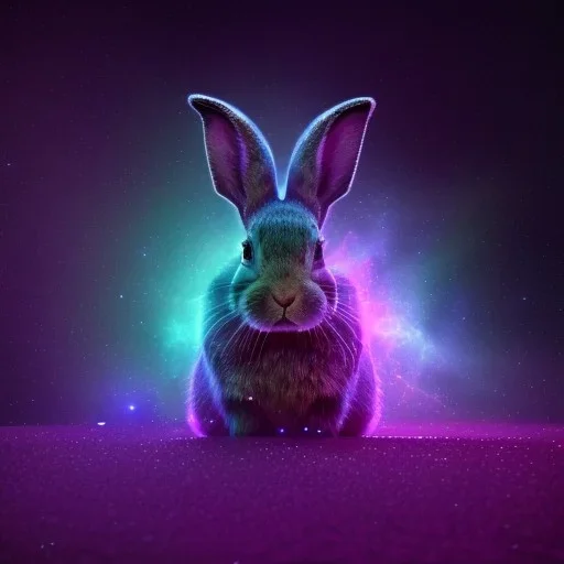 galaxies, spirals, space, nebulae, stars, smoke, iridescent, intricate detail, in the shape of a rabbit, octane render, 8k, --q 2 --ar 2:3 --uplight