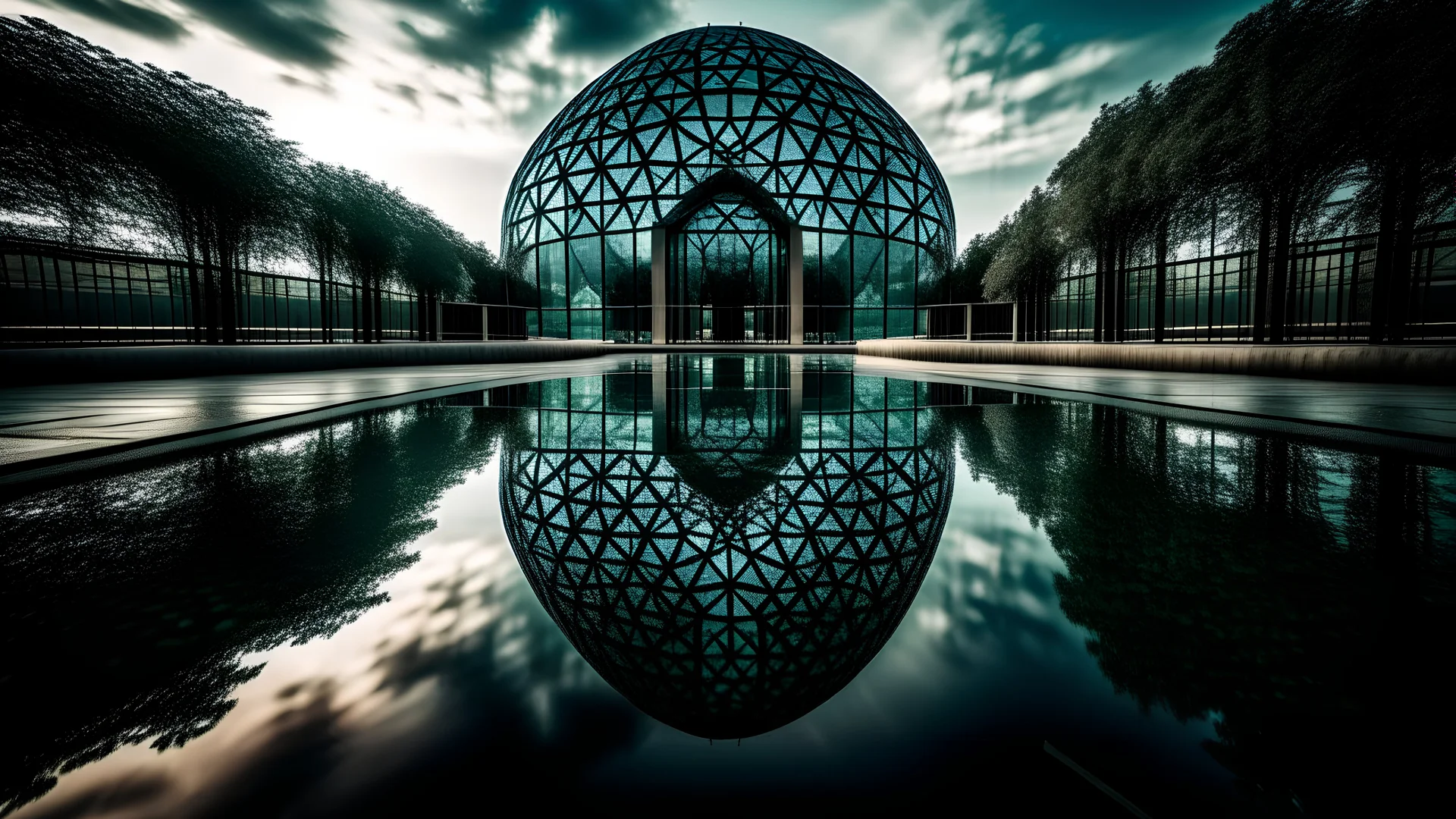 style norman foster, relaxation, luxury, dream world, calm beauty, symmetry, fantasy world, magic, beautiful composition, exquisite detail, 28mm lens