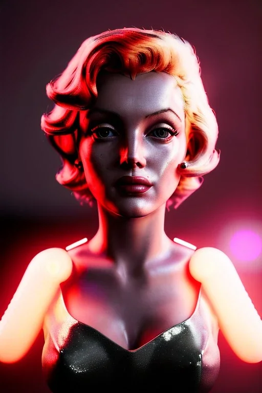 Ultra Realistic image, portrait, blonde woman, sweet Marylin Monroe face, perfect iris, glow eyes, makeup, wires attached to head. Retro sci-fi style, helmet, latex coat, fog, rain, soft color, highly detailed, unreal engine 5, ray tracing, RTX, lumen lighting, ultra detail, volumetric lighting, 3d, finely drawn, high definition, high resolution.