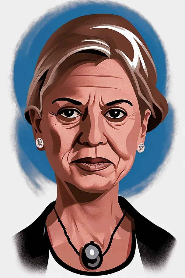 Portrait of powerful female politician