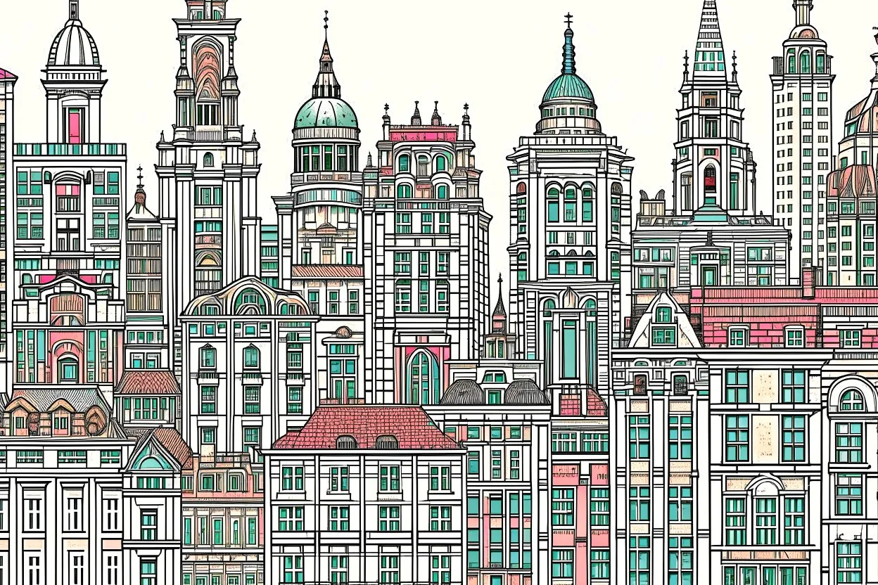 a city of different architectural styles