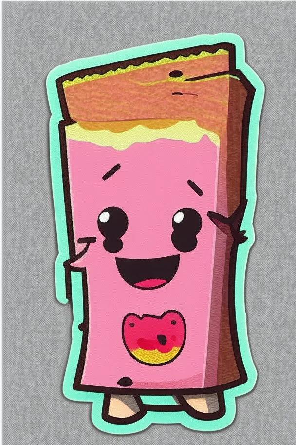 Bacon cute cartoon character sticker