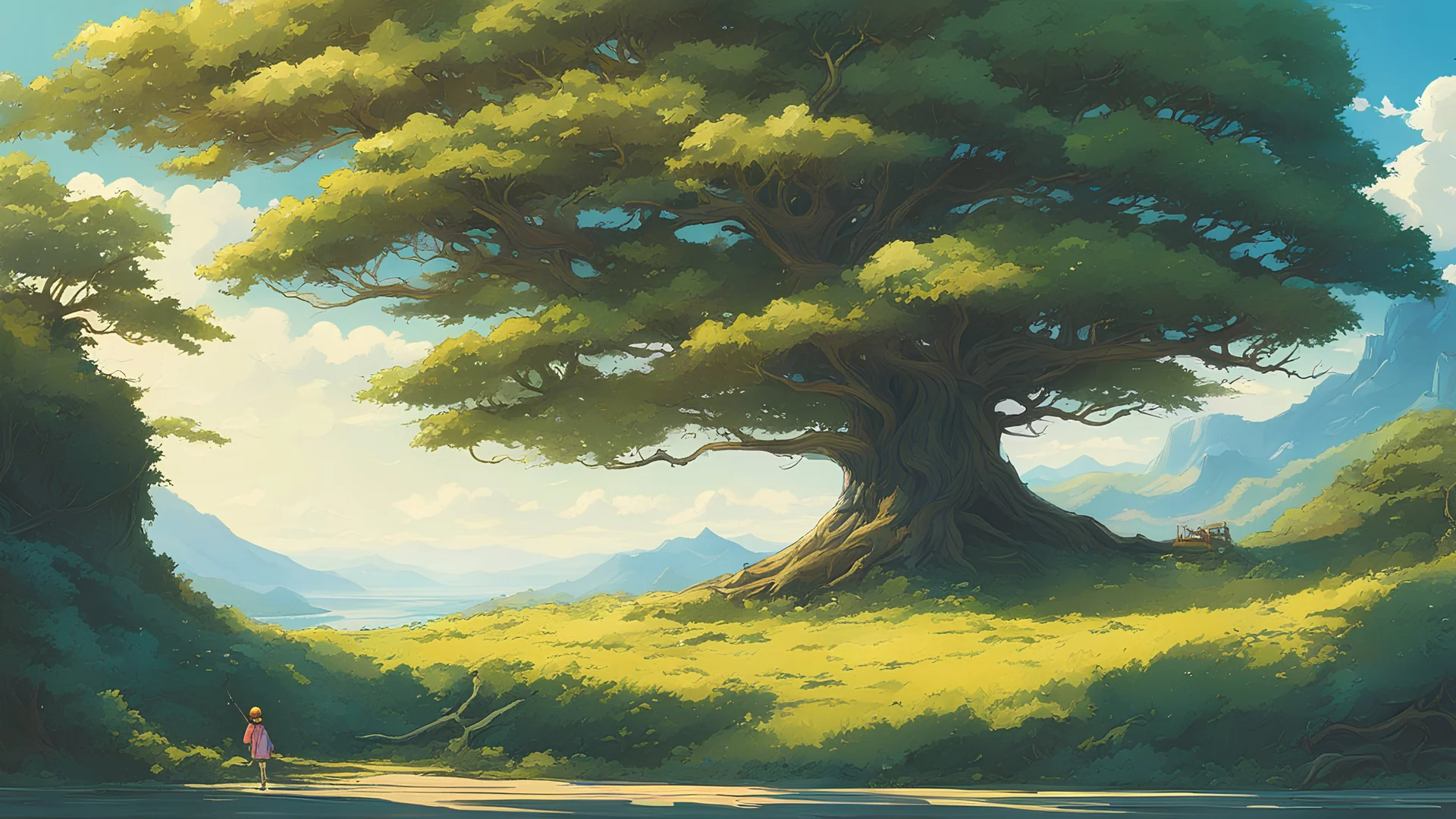 in the form of a line, a tree, golden ratio, fake detail, trending pixiv fanbox, acrylic palette knife, style of makoto shinkai studio ghibli genshin impact james gilleard greg rutkowski chiho aoshima, ultra hd, realistic, vivid colors, highly detailed, UHD drawing, pen and ink, perfect composition, beautiful detailed intricate insanely detailed octane render trending on artstation, 8k artistic photography, photorealistic concept art, soft natural volumetric cinematic perfect light