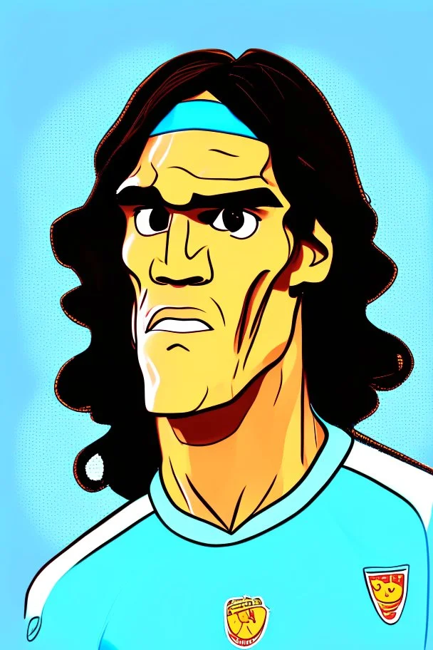 Edinson Cavani Footballer ,cartoon 2d