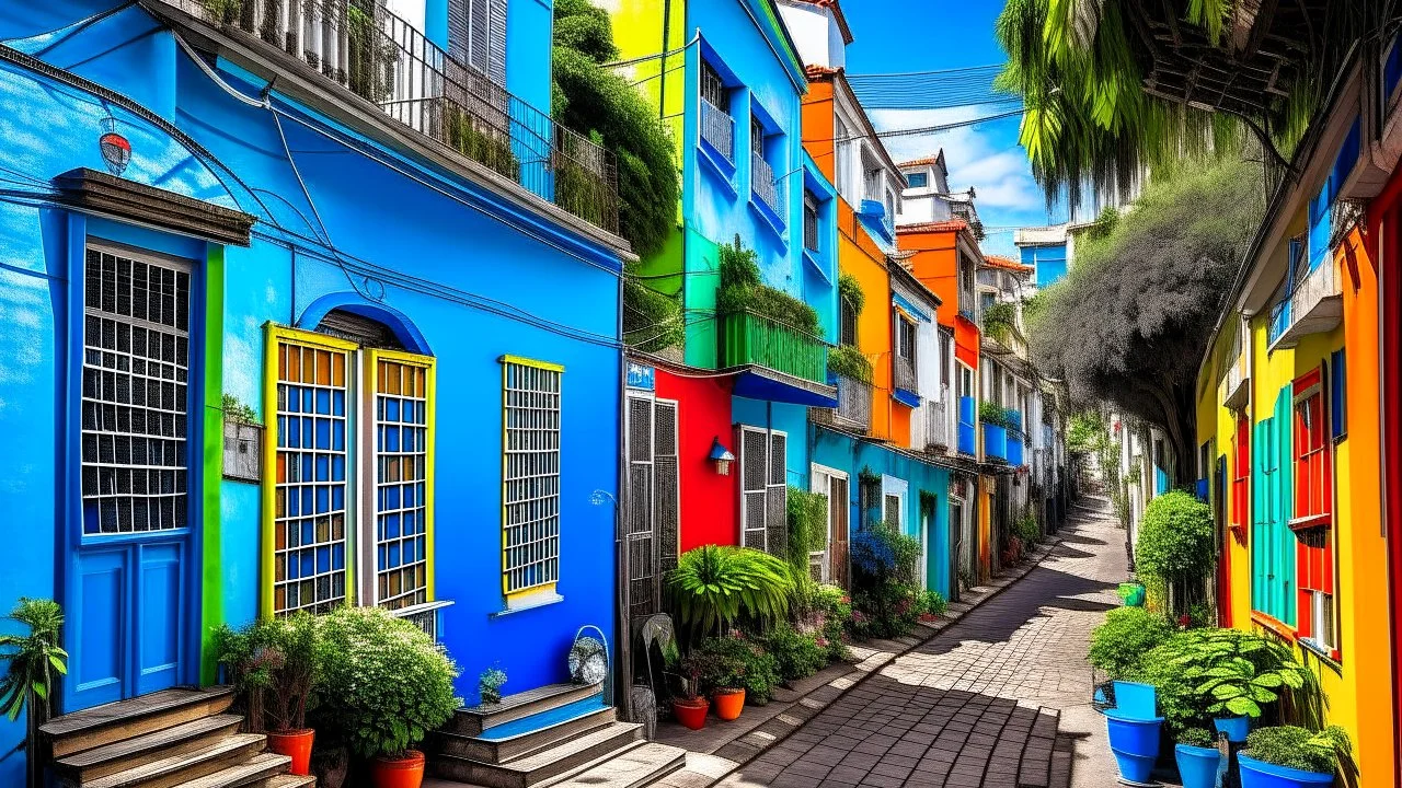 El Caminito, Buenos Aires, Argentina With its colorfully painted tin houses