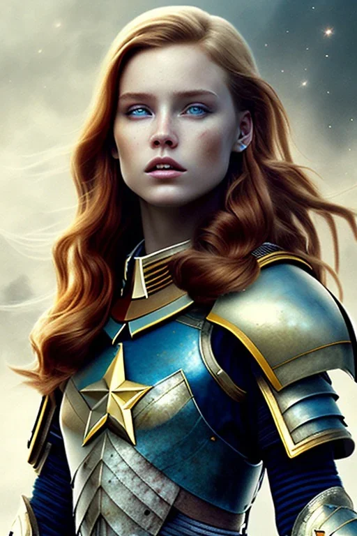 ultrarealistic, ruined city,__skimpy fantasy armor__, no star, __angles__, 18 year old woman, strikingly beautiful,ginger hair, _colour_, [__starlets__|__starlets__], (pale __skincolor__ skin:1.2), __camera__, _hair_, detailed face and eyes, medium breasts, fantasy theme, freckles, dynamic pose, resolved expression, __accessory__, strappy outfit, (straps:1.1), sword in scabbard on left hip, (buckles, buttons, snaps, rings:1.0), haltertop style breastplate, detailed eyes, plump lips