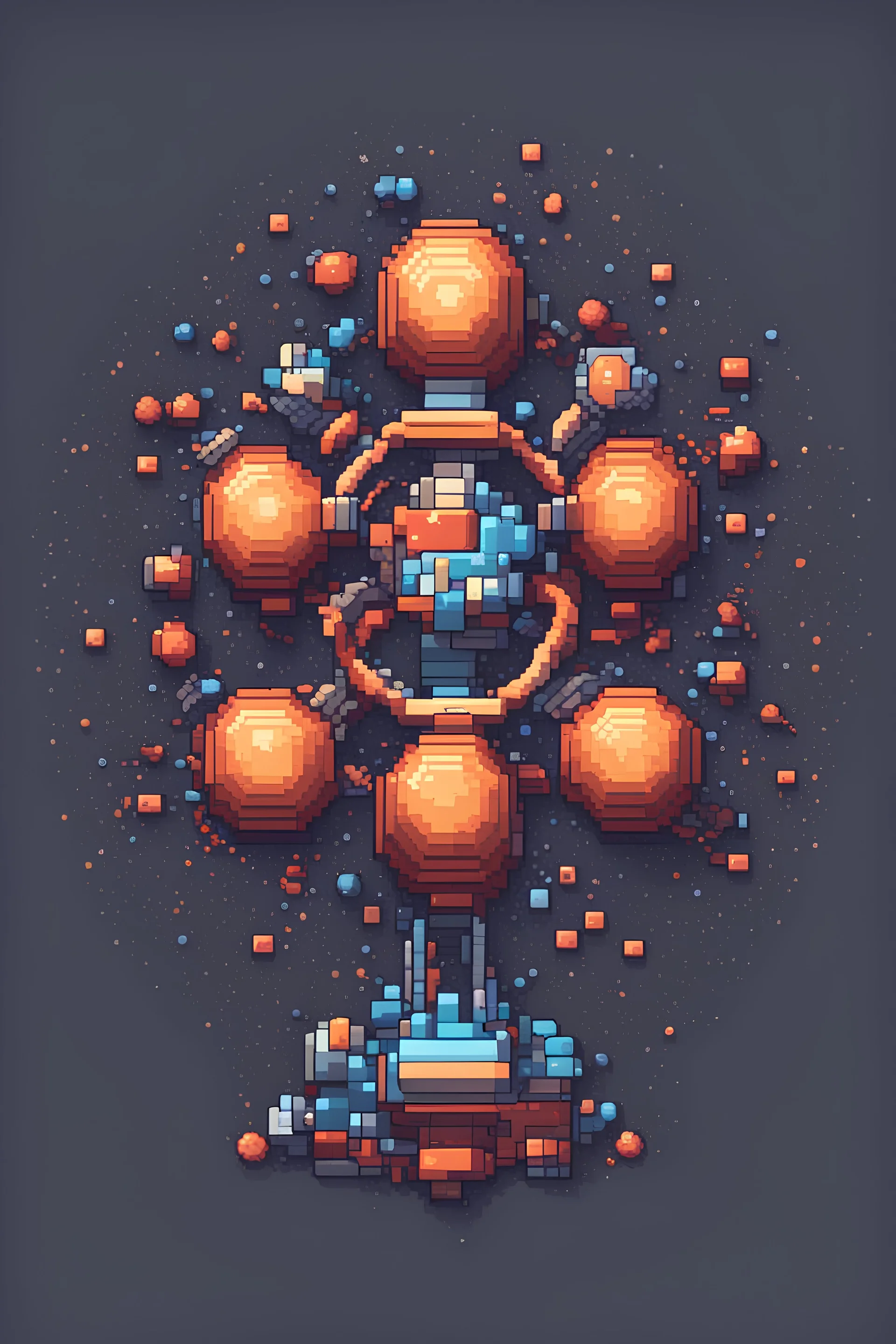 a atom for a pixel art video game