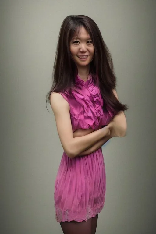 Portrait lady, full body shot, full-color long shot Gurokawa