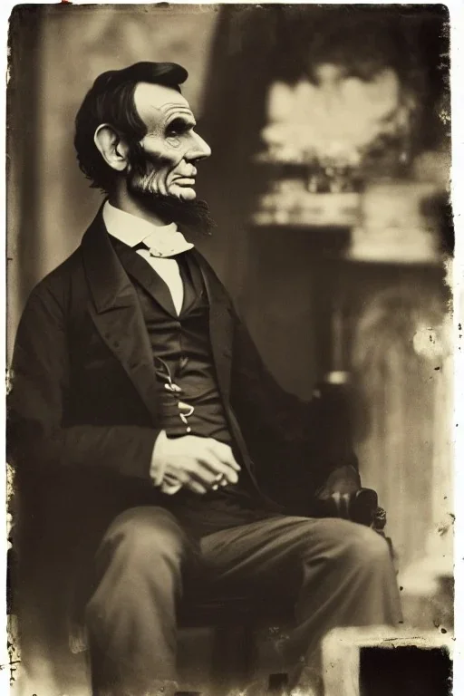 Abraham Lincoln face-to-face with a vampire vintage photography, beautiful, Tumblr aesthetic, retro vintage style, HD photography, hyperrealism