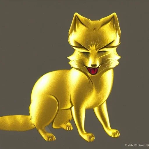 A gold Kitsune