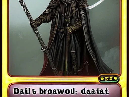 Tall Wizard, dark broody, long staff in hand