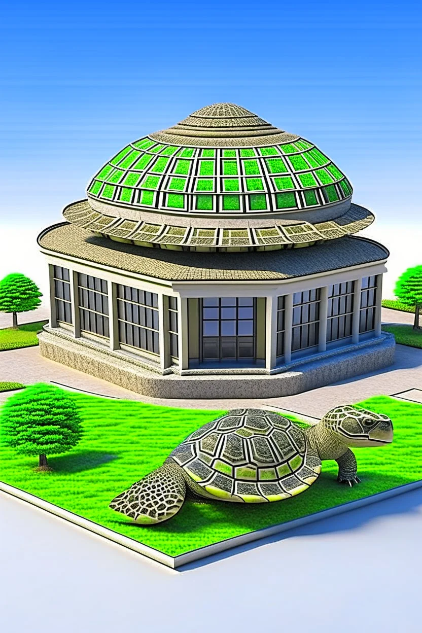 3d turtle museum outbulding