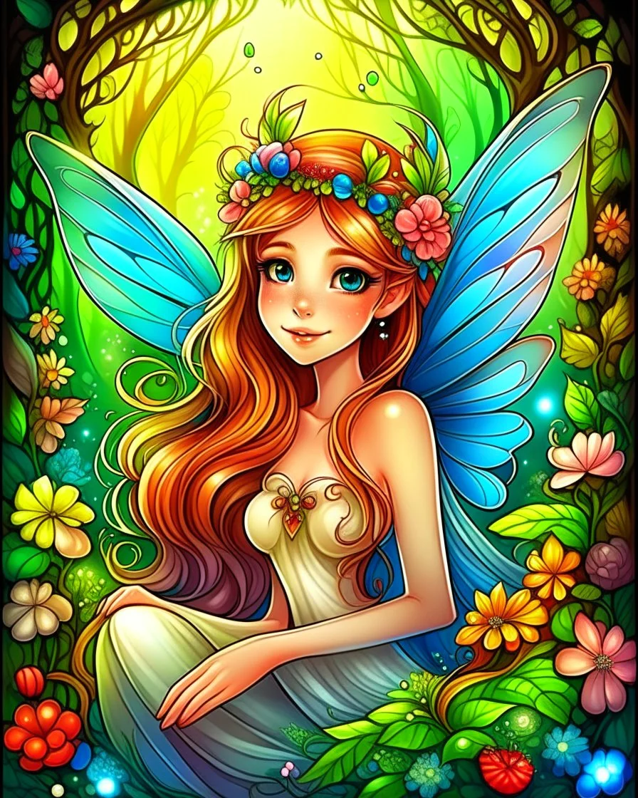 enchanted cute fairies ,adult book cover