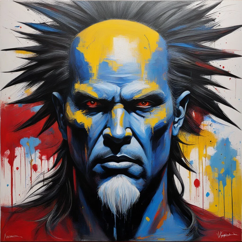(Art by Victor Man, 2023), nemesis, huile sur carton, 60 x 84 cm