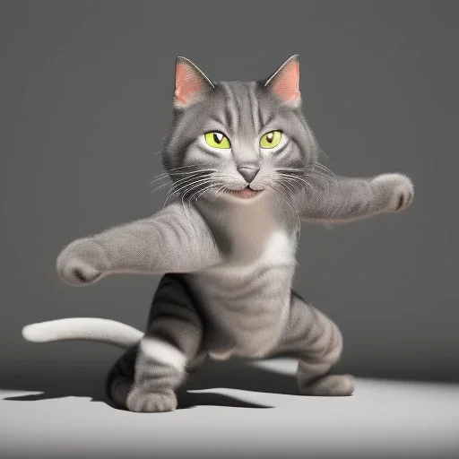 Kung fu ninja cat full body detail, unreal 5, octane render,cinema4d, dynamic lighting, 8k, redshift render, highly, hyperrealism ultra detailed, hyper realistic.