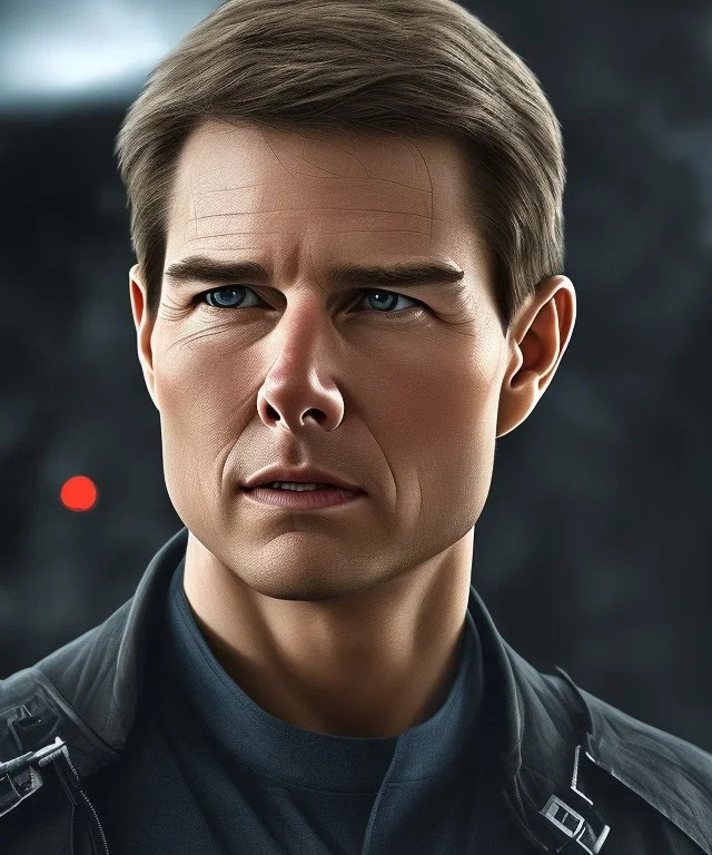 portrait Tom Cruise in Mission Impossible fire