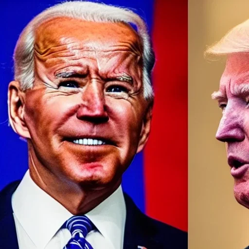 detailed realistic portrait of Joe Biden making a Donald Trump face