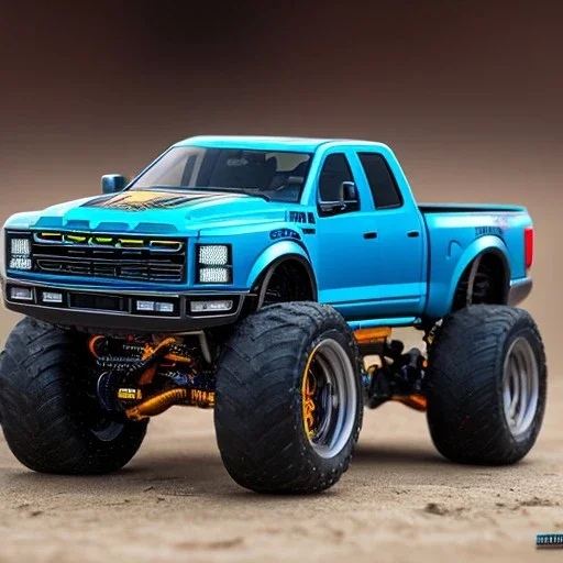  2021 Chevy Raptor Mega Truck 540ci Big Block 4x4 by Hot Wheels Monster Trucks