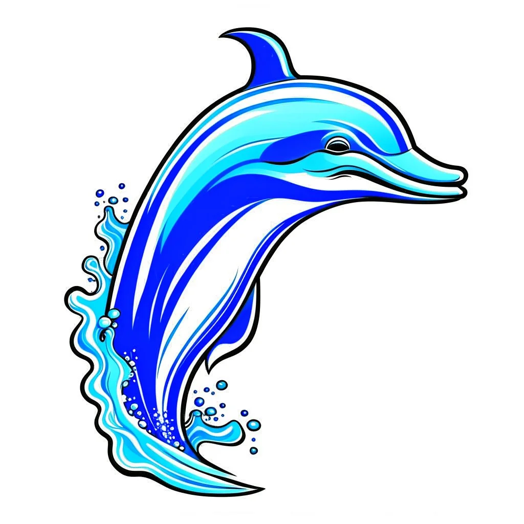 a avatar style illustration of a Dolphin.