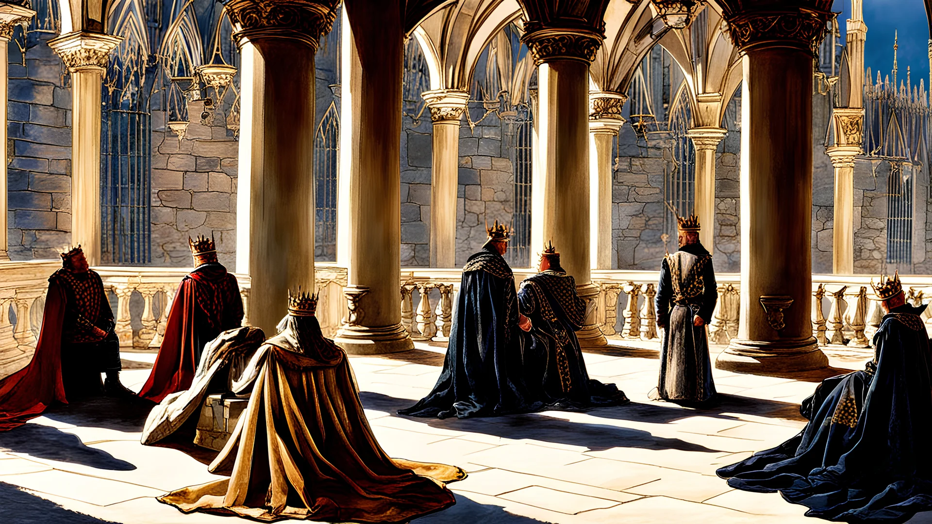 gathering of the northern kings in the castle