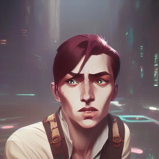 Best quality, masterpiece, ultra high definition, (photorealistic: 1.4),Futuristic, cyberpunk, Friedrich Nietzsche,Comic style