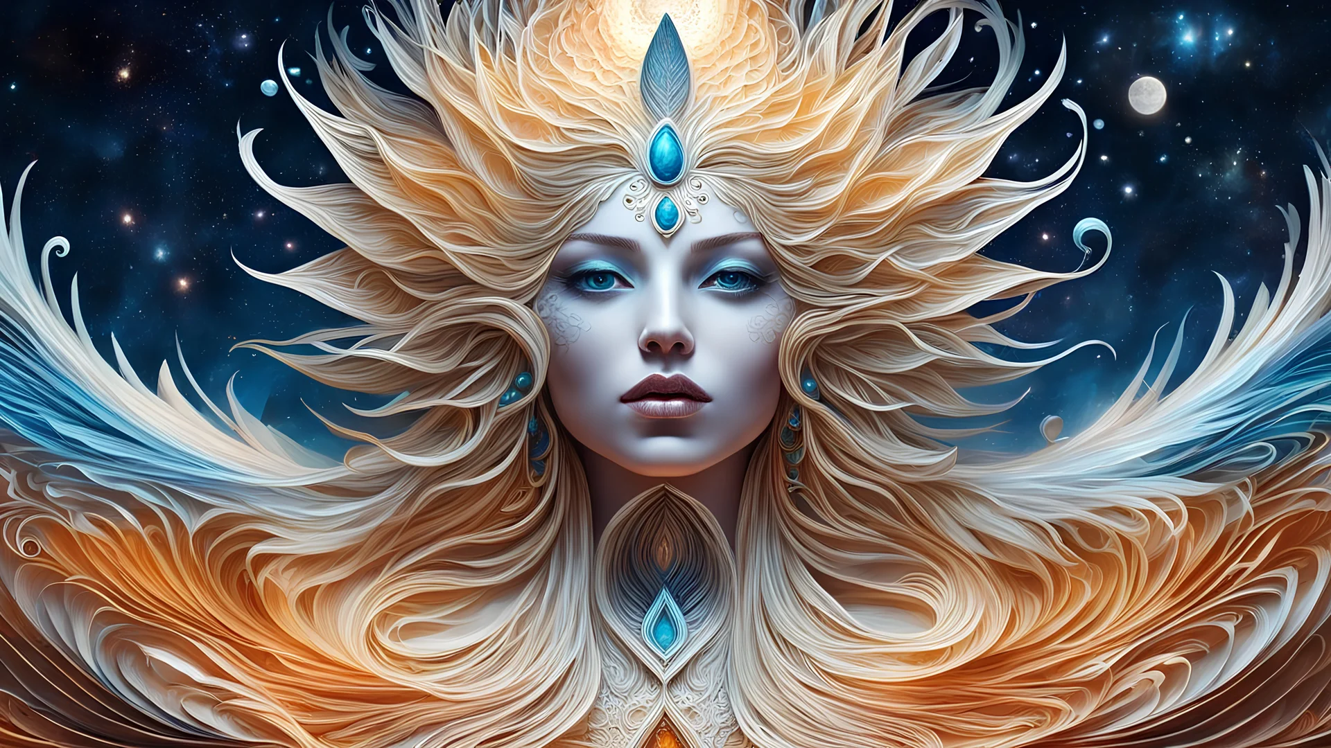 ethereal fantasy concept art of intricate paper quilled sand spirit, vibrant, beautiful glass quills, hyper detailed, insane depth, gorgeous composition, chaotic but orderly, magnificent, celestial, ethereal, painterly, epic, majestic, magical, fantasy art, cover art, dreamy, magic, surreal, fantasy, digital art, wlop, artgerm and patrick nagel, ultra hd, realistic, vivid colors, highly detailed