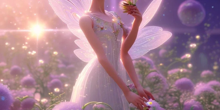 crystal subtle flower in a galactic ambiance beautiful fairy, transparent, delicate colors, in the foreground, full of details, smooth，soft light atmosphere, light effect，vaporwave colorful, concept art, smooth, extremely sharp detail, finely tuned detail, ultra high definition, 8 k, unreal engine 5, ultra sharp focus